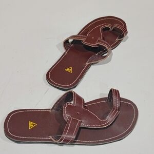 Men's Casual Wear Brown Leather Sandals Size 10